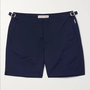 ORLEBAR BROWN Bulldog Navy Mid-Length Swim Shorts - Size 28